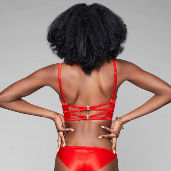 STUDIO PIA Petra Longline Bra in Scarlet Red - Picture 4 of 7